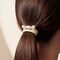 Wrapables Boho Hair Tie Bracelets for Women, No Damage Elastic Hair Bands, Hair Accessories for Thick and Thin Ponytails (20pcs), Pearls Neutral